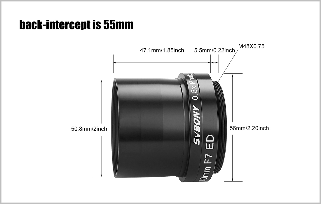 Bộ khử tiêu cự/Làm phẳng cho kính khúc xạ SV503